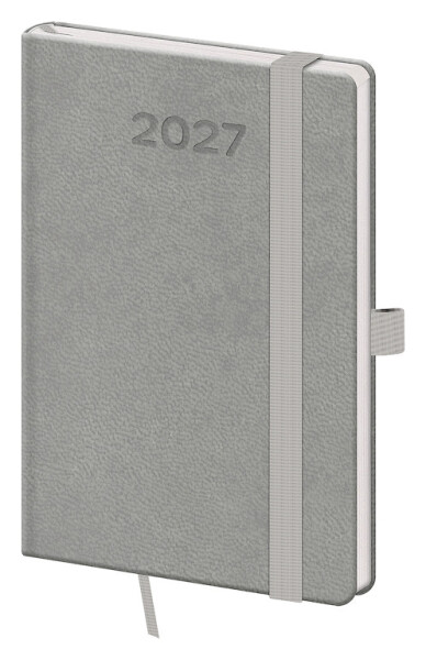 Týdenní diář 2027 Helma kapesní Print Pop šedý