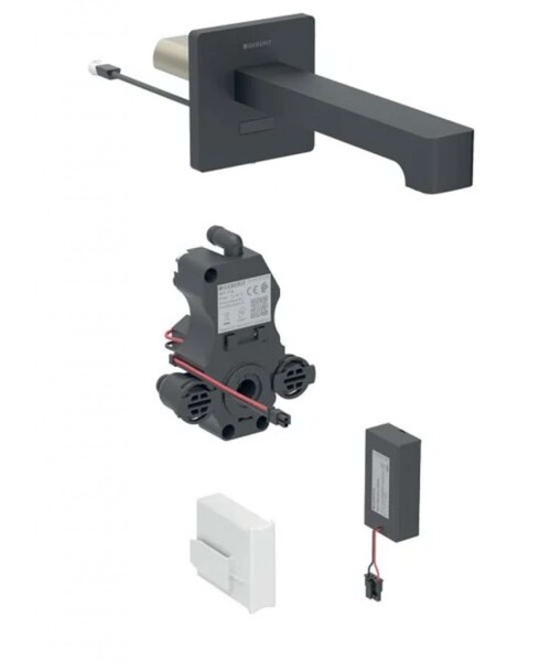 GEBERIT - Brenta Elektronická umyvadlová baterie pod omítku, bateriové napájení, easy to clean, matná černá 116.274.14.1