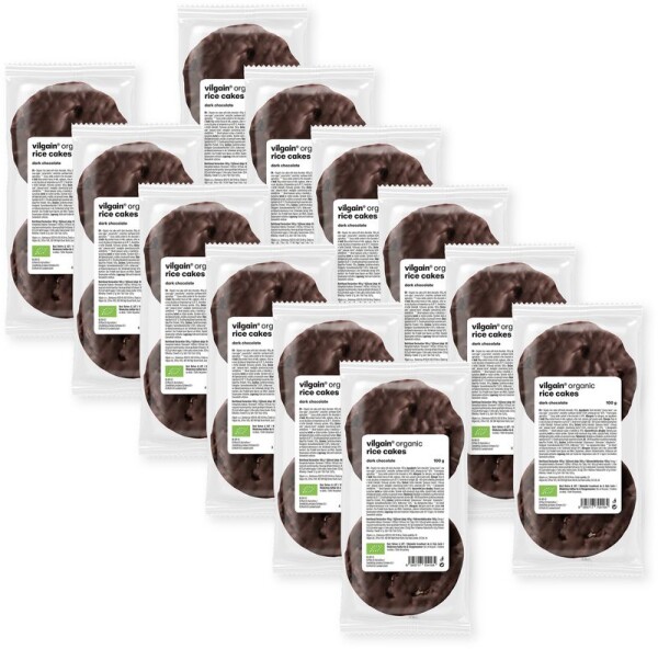 Vilgain Rýžové chlebíčky BIO – 12× hořká čokoláda 100 g