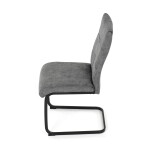 Židle jídelní, šedý samet, černá pohupová podnož