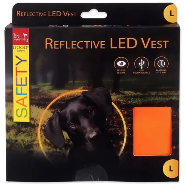 Dog Fantasy Vesta LED reflexní nabíjecí L / Pro psy / 3 režimy svícení / výdrž až 5 h (454-858153)