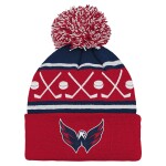 Outerstuff Dětská batolecí zimní čepice Washington Capitals NHL Face-Off Cuff Pom