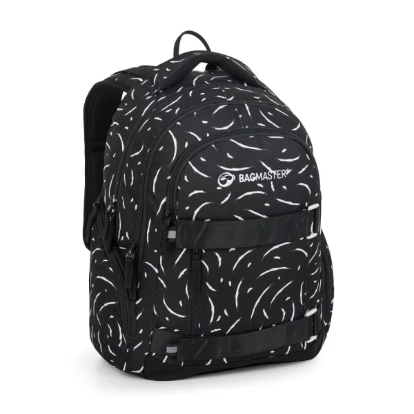 Bagmaster NOMAD 25 A studentský batoh – černo-bílý Černá 30 l 230354