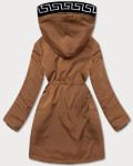 Dámská bunda v karamelové barvě s kožešinovou podšívkou (B8116-22) odstíny hnědé 50