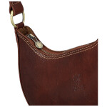 Luxusní dámská kožená kabelka na rameno Delami Vera Pelle Lanny, hnědá