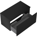 MEXEN/S - Rivel koupelnová skříňka pod umyvadlo 90 cm s deskou, 1 šuplík, reliéf , černá mat 91A20-09047-1-BFC71