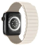 Devia Nature Silicone Magnetic Stardust White / Řemínek pro Apple Watch / 40/41/42mm (6942297104402)