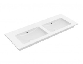 VILLEROY & BOCH - Venticello Dvojumyvadlo nábytkové 130x50 cm, s přepadem, bez otvoru pro baterii, alpská bílá 4111DJ01