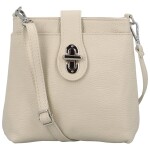 Stylová dámská kožená crossbody Dopina, béžová