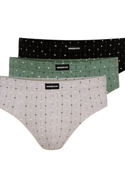 Pánské slipy CLASSIC 3P 1446 OLIWKA-BLACK M