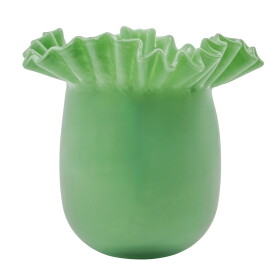 House Doctor Skleněná váza Flee Green, zelená barva, sklo