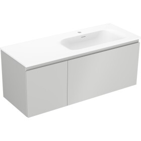 MEXEN/S - Orio koupelnová skříňka 120 cm s umyvadlem Vela pravá, 1S, 1D, šedá mat/bílá mat 91A13-12047-3-BBFF62-W23P01