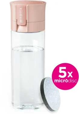 Brita Fill Go Vital pastelová broskvová / Filtrační láhev na vodu / 5x MicroDisc (1059293)