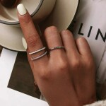 Elenys stříbrný prsten Třpytivá tyrkysová linie Velikost: 8 (EU: 57-58)
