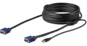 StarTech KVM kabel VGA+USB černý / Kabel / 4,6 m / VGA + USB 2.0 Type A / max. 1920x1200 px (RKCONSUV15)