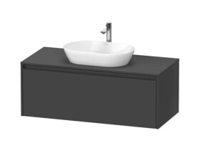 DURAVIT - Ketho.2 Umyvadlová skříňka s výřezem 46x120x55 cm, 1 zásuvka, grafit mat K24887049490000
