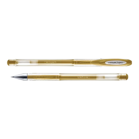 UNI SIGNO gelový roller UM-120NM, 0,8 mm, metalicky zlatý