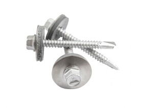 GEOMAT Střešní šroub nerez s podložkou A2 bimetal 5,5 x 50 mm., stříbrná, balení 20 ks