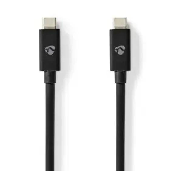 Nedis USB4 Gen 2x2 černá (CCGL66020BK20) / Kabel USB-C - USB-C / 240 W / 8K 60Hz / 20 Gbps / 2 m (CCGL66020BK20)