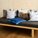 Fine Little Day Vyšívaný lněný povlak na polštář Birch 48 × 48 cm, béžová barva, textil