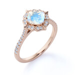 Emporial prsten 14k zlato Vermeil GU-DR18580R-ROSEGOLD-MOONSTONE-ZIRCON Velikost: 9 (EU: 59-60)