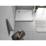 MEXEN - Flow Sprchová vanička čtvercová slim 80 x 80, bílá lesk 46S108080