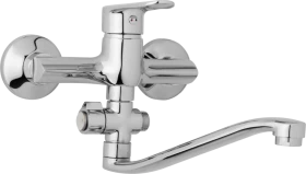 JB Sanitary Nástěnná umyvadlová a sprchová baterie FINERY, rozteč 150 mm, otočný přepínač, bez příslušenství, ramínko 250 mm F10 37 20