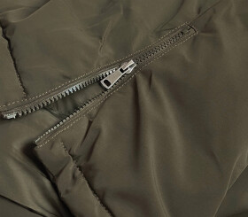 Dámská zimní bunda parka v khaki barvě (CAN-588) odstíny zelené M (38)