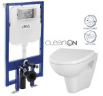 JIKA předstěnový instalační 8 cm systém bez tlačítka + WC CERSANIT CLEANON PARVA + SEDÁTKO H894652 X PA1