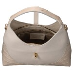 Luxusní dámská kožená kabelka do ruky Elizaveta, béžová