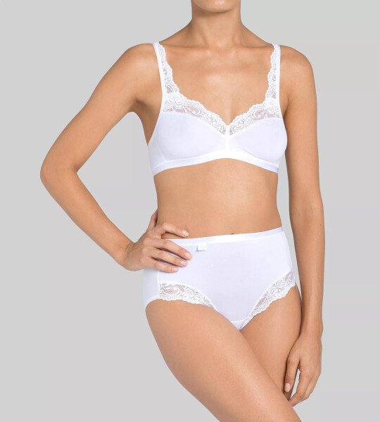 Sloggi Romance - Maxi kalhotky z bavlny Supima® s krajkovým lemem Sloggi WHITE 38