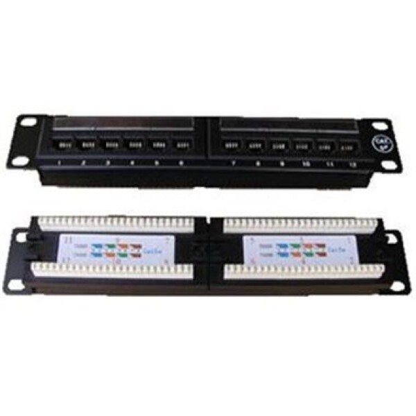 DATACOM Patch panel 10“ UTP / CAT5E / 12portů (5027121256)