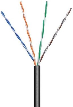 Goobay UTP Cat5e Kabel 4x2 drát 100m šedá / AWG24 / venkovní provedení (4040849571985)