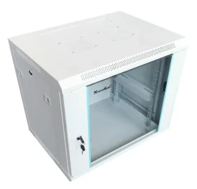 XtendLan 19" šedá / Nástěnný rozvaděč / 9U / 600×450 mm / nosnost 60 kg / skleněné dveře (WS-9U-64-GREY-P)