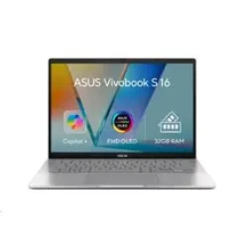 ASUS Vivobook S16 stíbrná / 16" WUXGA OLED / Ryzen AI 7 350 2.0GHz / 32GB / 1TB SSD / Radeon 860M / W11H (M3607KA-OLED009W)