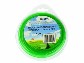 GEKO Struna do sekačky zelená zesílená 3mm | 15m - hvězdicový profil / nylon (G73977)