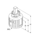 KLUDI - Provita Kartuše 41 mm 7459800-00