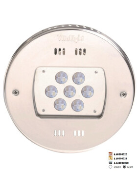 LED Světlo Hugo Lahme - Denní bílá 6000 K; 24 V; 28 LED, Ø 270 mm, červený bronz, pro fóliové a keramické bazény