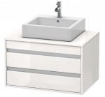 DURAVIT - Ketho Umyvadlová skříňka 50x80x55 cm, 2 zásuvky, lesklá bílá KT665402222
