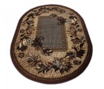 DumDekorace Oválný vintage koberec elegantní hnědé barvy Šířka: 80 cm | Délka: 150 cm