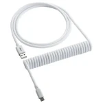 Rozbaleno - CableMod Classic Coiled Keyboard Cable USB-C - USB-A 1.5m Glacier White / Kabel pro klávesnici / rozbaleno (CM-CKCA-CW-WW150WW-R.rozbaleno)