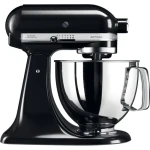 KitchenAid 5KSM125EOB černá / Kuchyňský robot Artisan / 300 W / 4,8L / 10 rychlostí (5KSM125EOB)