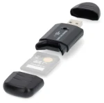 Nedis čtečka paměťových karet černá / Čtečka paměťových karet / MMC / SD / SDHC / USB 2.0 (CRDRU2100BK)