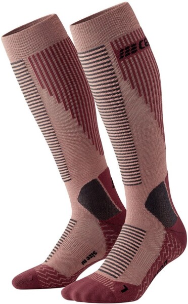 CEP Cold Weather podkolenky dámské rose - CEP dámské běžecké kompresní podkolenky COLD WEATHER - rose Velikost: II (25-31 cm obvod lýtka)