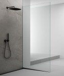 POLYSAN - ARCHITEX sada pro uchycení skla podlaha-stěna se spádovou lištou, 1615x2105, pravá, černá mat AX2116BR