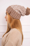 Milano fleecová čepice K203 ecru melange+dark beige UNI
