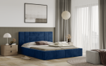 FRONTI Postel MILANO 160x200 modrá s úložným prostorem