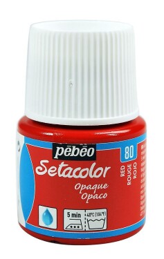 Barva na textil Pébéo Setacolor Opaque 45 ml - Červená 80