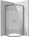 DEANTE - Funkia Evo čtvrtkruhový sprchový kout, 90x90 cm – vzor pruh KYP_DE99P