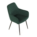 Jídelní židle, zelená, sametová látka, DCH-215 GRN4